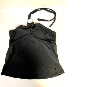 NEW 2pc Inches Off Black Tankini Top 14; ND Black Bikini XL Swimwear #048